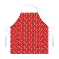 Candy Cane Polka Dot Pattern Print Adjustable Apron