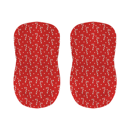 Candy Cane Polka Dot Pattern Print Bar Stool Covers