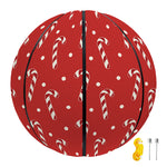 Candy Cane Polka Dot Pattern Print Basketball