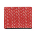 Candy Cane Polka Dot Pattern Print Bifold Wallet