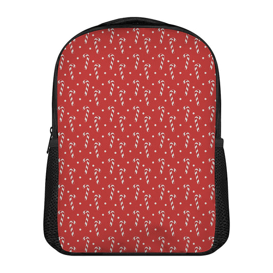 Candy Cane Polka Dot Pattern Print Casual Backpack