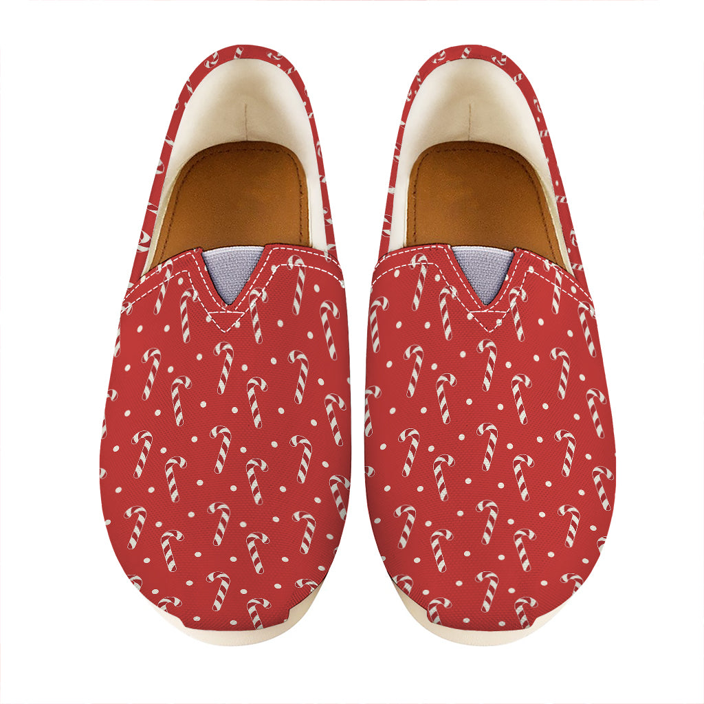 Candy Cane Polka Dot Pattern Print Casual Shoes