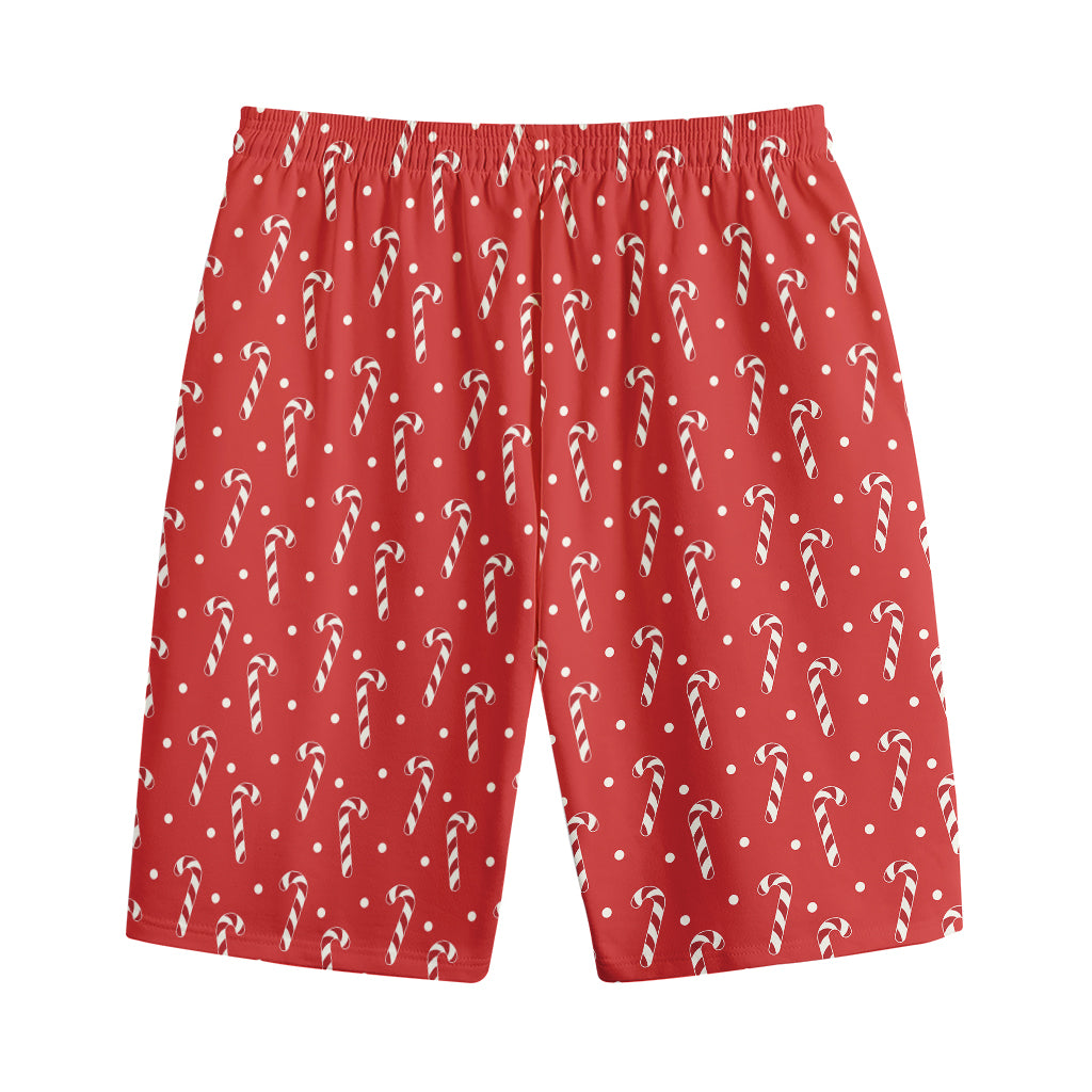 Candy Cane Polka Dot Pattern Print Cotton Shorts