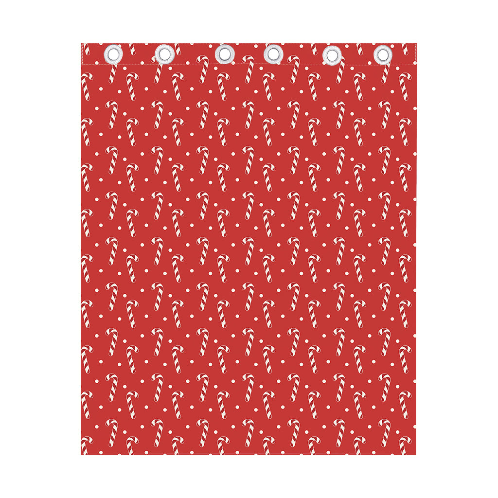 Candy Cane Polka Dot Pattern Print Curtain