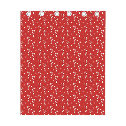 Candy Cane Polka Dot Pattern Print Curtain