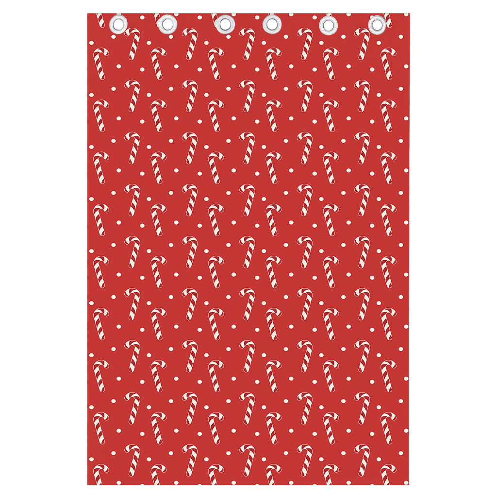 Candy Cane Polka Dot Pattern Print Curtain