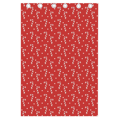 Candy Cane Polka Dot Pattern Print Curtain
