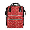 Candy Cane Polka Dot Pattern Print Diaper Bag