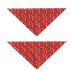 Candy Cane Polka Dot Pattern Print Dog Bandana