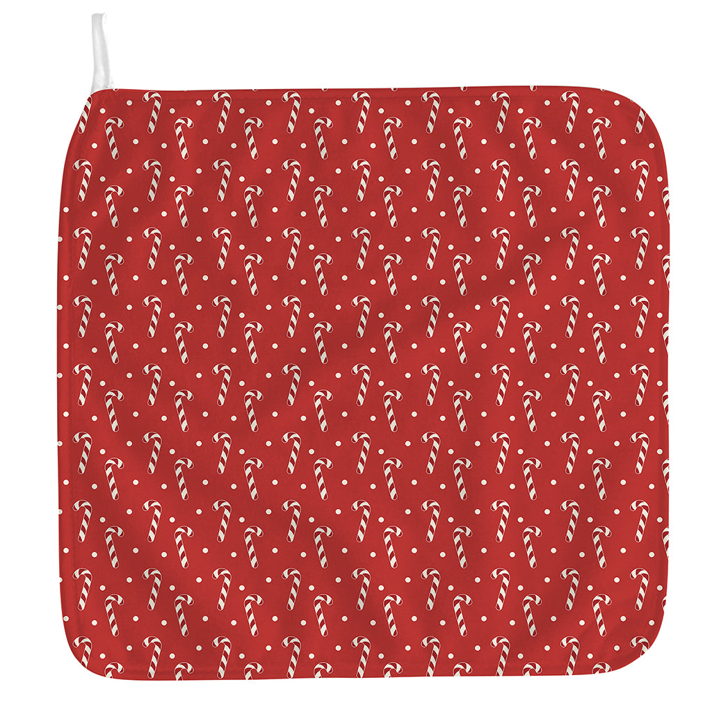 Candy Cane Polka Dot Pattern Print Hand Towel