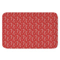 Candy Cane Polka Dot Pattern Print Indoor Door Mat