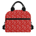 Candy Cane Polka Dot Pattern Print Insulated Lunch Bag