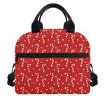 Candy Cane Polka Dot Pattern Print Insulated Lunch Bag