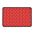 Candy Cane Polka Dot Pattern Print Kitchen Mat