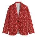 Candy Cane Polka Dot Pattern Print Men's Blazer