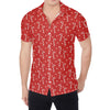 Candy Cane Polka Dot Pattern Print Men's Shirt