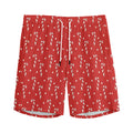 Candy Cane Polka Dot Pattern Print Men's Athletic Shorts