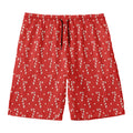Candy Cane Polka Dot Pattern Print Men's Swim Trunks