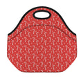Candy Cane Polka Dot Pattern Print Neoprene Lunch Bag