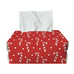 Candy Cane Polka Dot Pattern Print Rectangle Tissue Box Cover