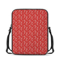 Candy Cane Polka Dot Pattern Print Rectangular Crossbody Bag