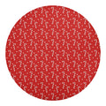 Candy Cane Polka Dot Pattern Print Round Blanket
