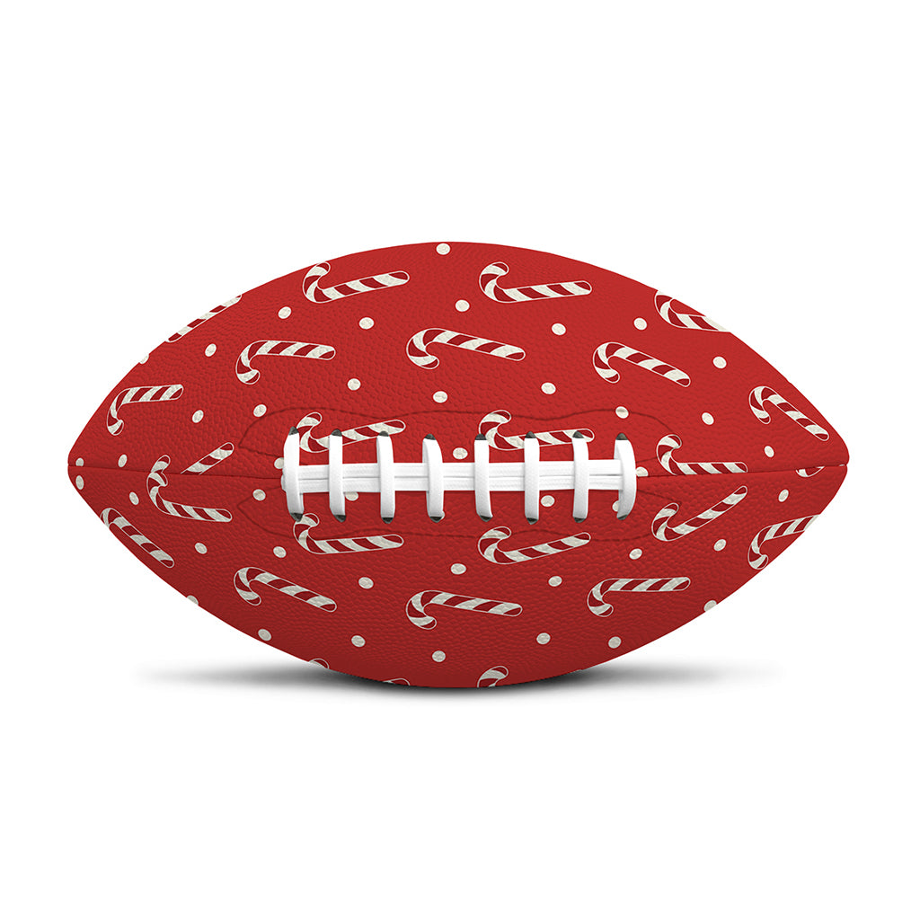 Candy Cane Polka Dot Pattern Print Rugby Ball