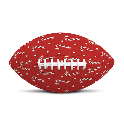 Candy Cane Polka Dot Pattern Print Rugby Ball