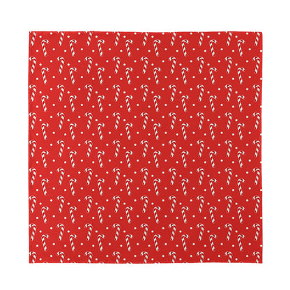 Candy Cane Polka Dot Pattern Print Silk Bandana