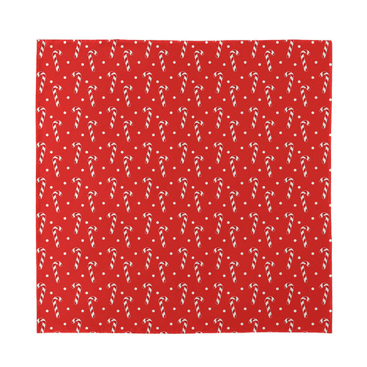 Candy Cane Polka Dot Pattern Print Silk Bandana
