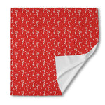 Candy Cane Polka Dot Pattern Print Silk Bandana
