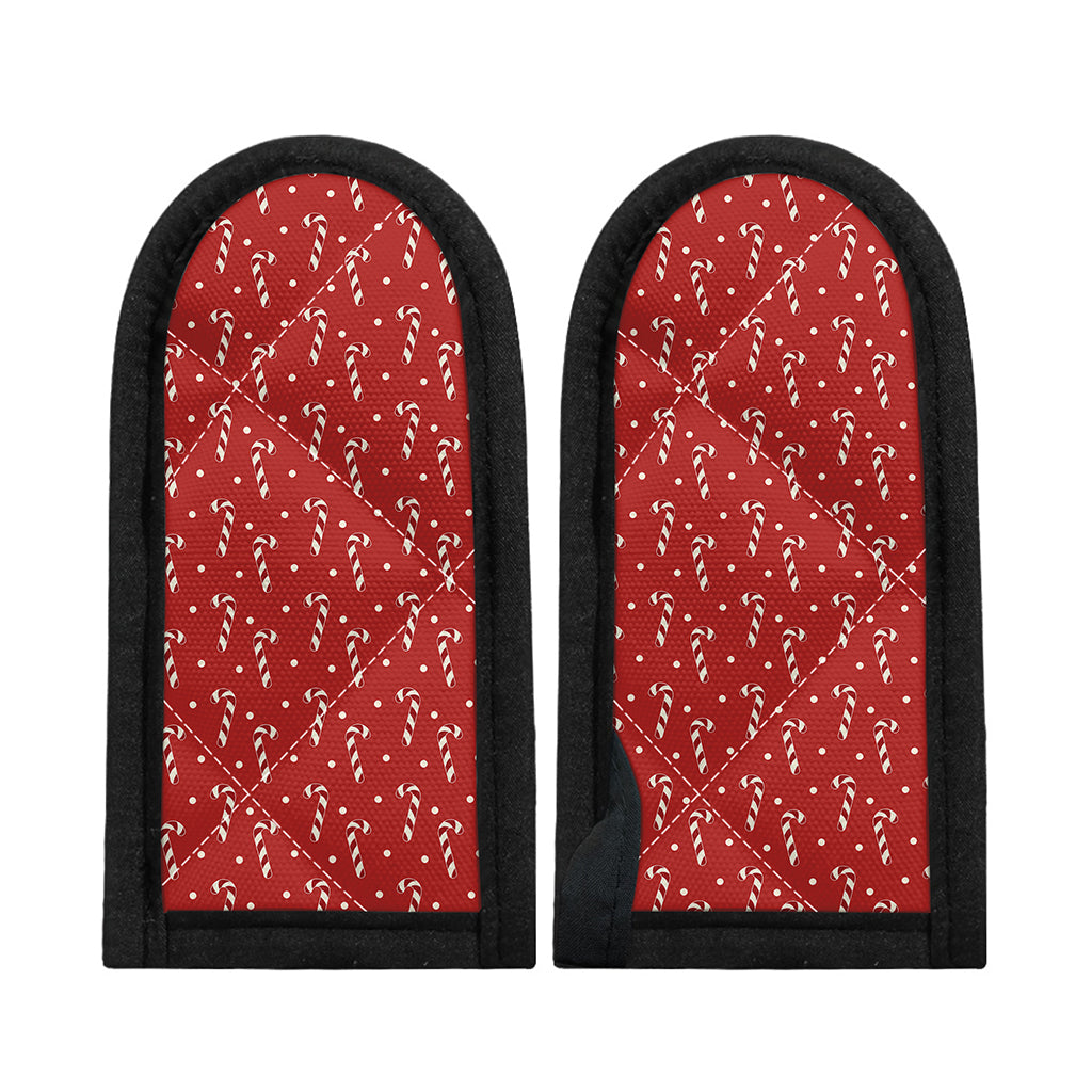 Candy Cane Polka Dot Pattern Print Skillet Handle Cover