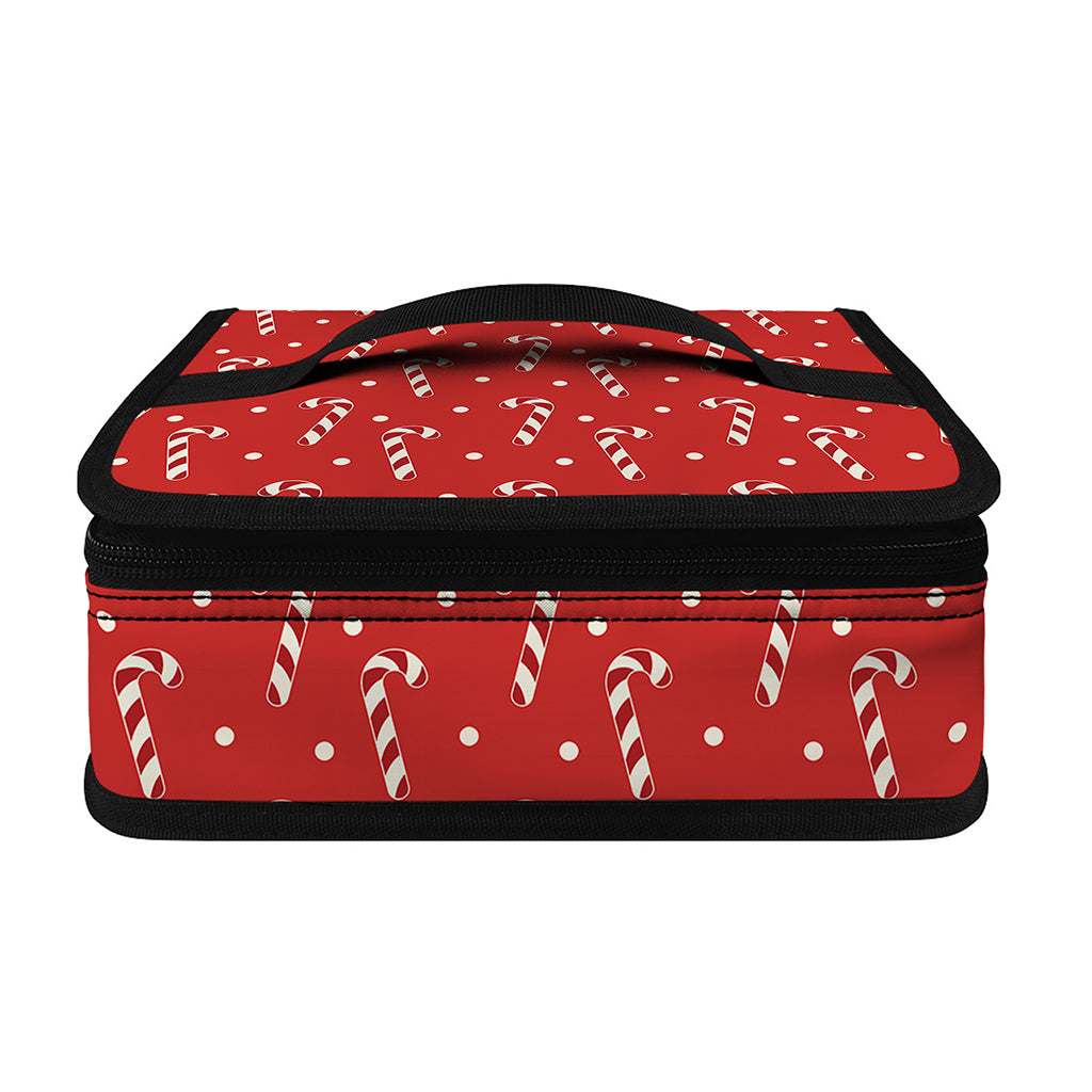 Candy Cane Polka Dot Pattern Print Small Lunch Bag