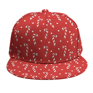 Candy Cane Polka Dot Pattern Print Snapback Cap