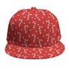 Candy Cane Polka Dot Pattern Print Snapback Cap