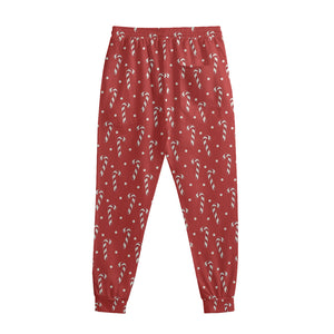 Candy Cane Polka Dot Pattern Print Sweatpants