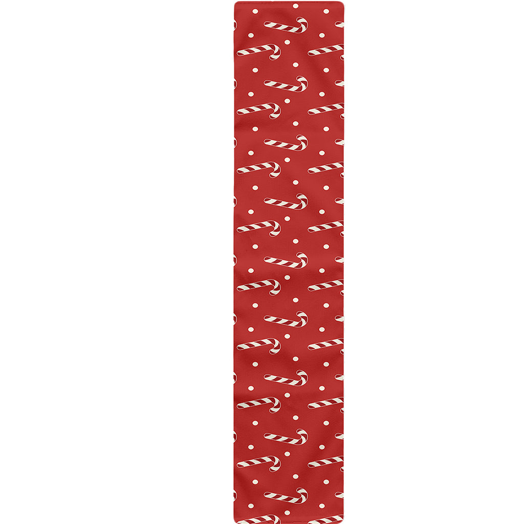 Candy Cane Polka Dot Pattern Print Table Runner