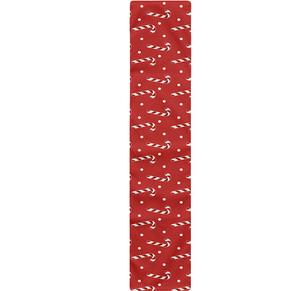 Candy Cane Polka Dot Pattern Print Table Runner