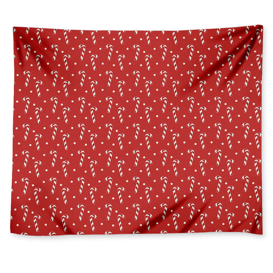 Candy Cane Polka Dot Pattern Print Tapestry