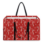 Candy Cane Polka Dot Pattern Print Utility Tote Bag