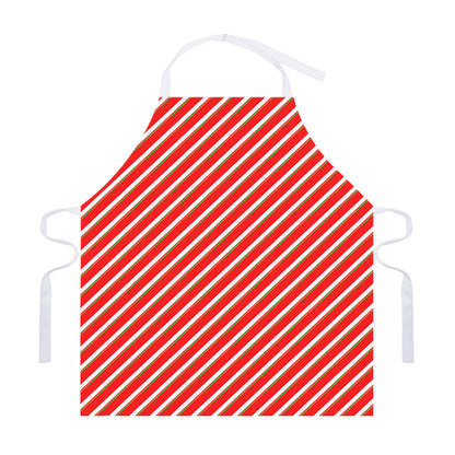 Candy Cane Stripe Pattern Print Adjustable Apron