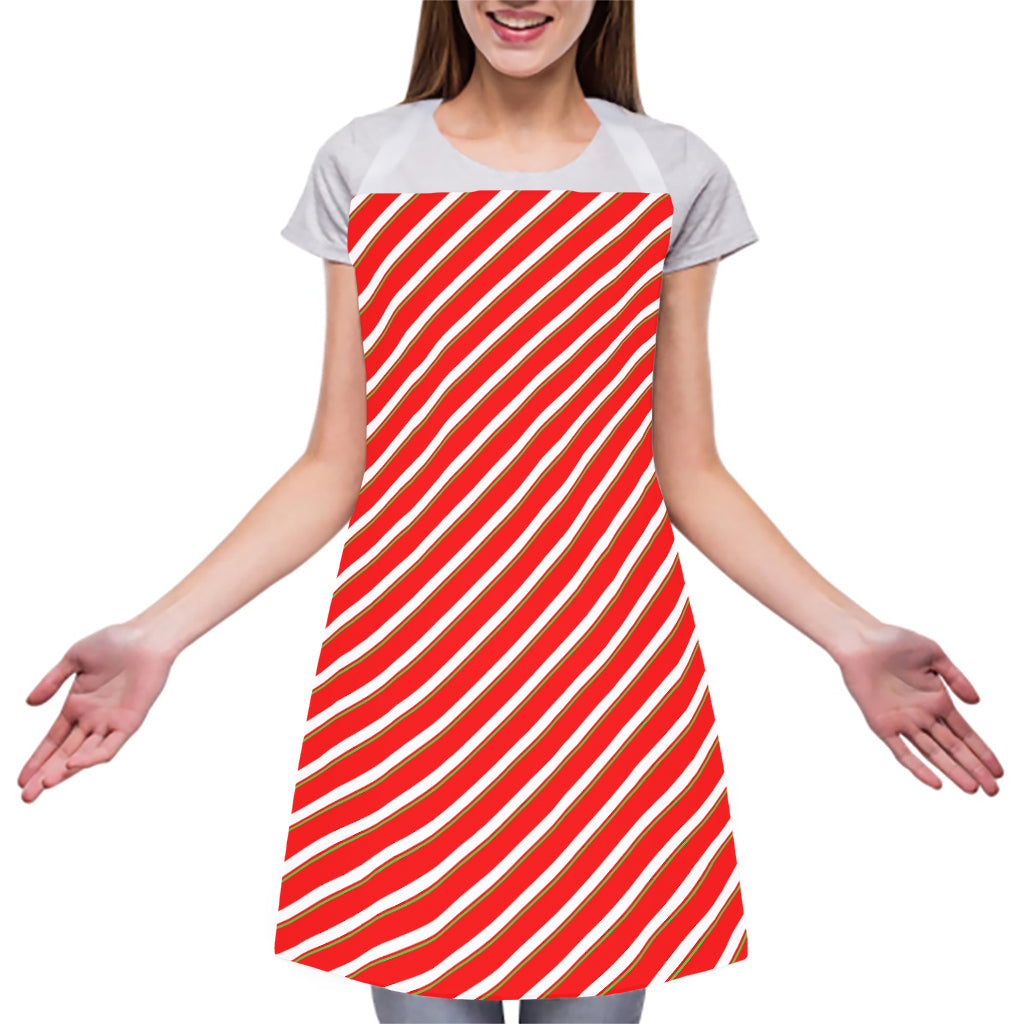 Candy Cane Stripe Pattern Print Adjustable Apron