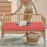 Candy Cane Stripe Pattern Print Baby Crib Sheet