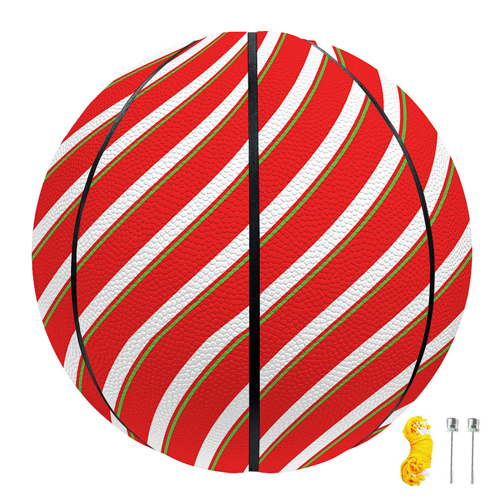 Candy Cane Stripe Pattern Print Basketball