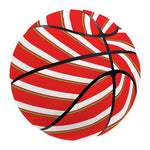 Candy Cane Stripe Pattern Print Basketball