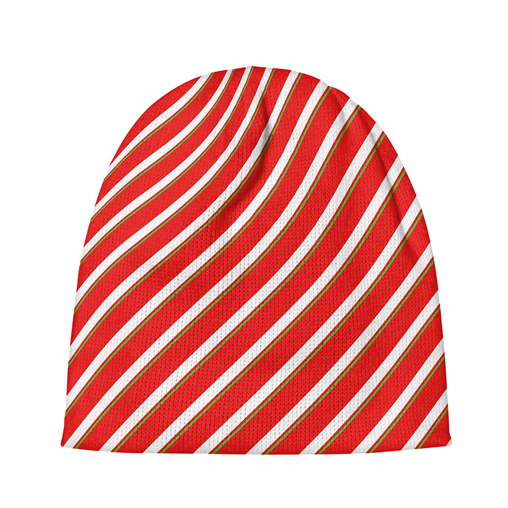 Candy Cane Stripe Pattern Print Beanie
