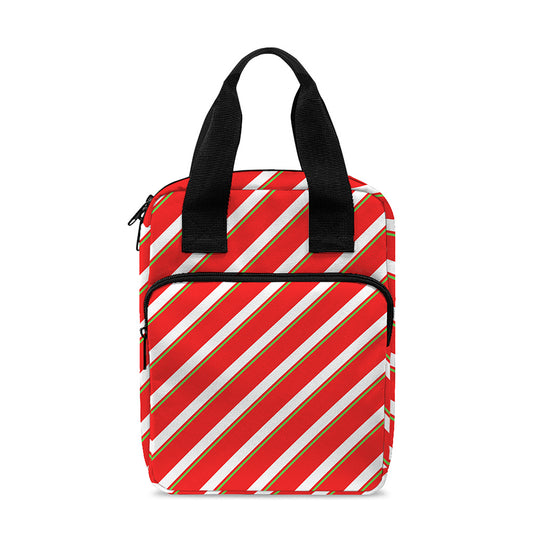 Candy Cane Stripe Pattern Print Bible Tote Bag