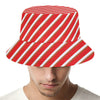 Candy Cane Stripe Pattern Print Bucket Hat