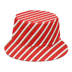 Candy Cane Stripe Pattern Print Bucket Hat