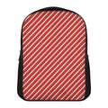 Candy Cane Stripe Pattern Print Casual Backpack